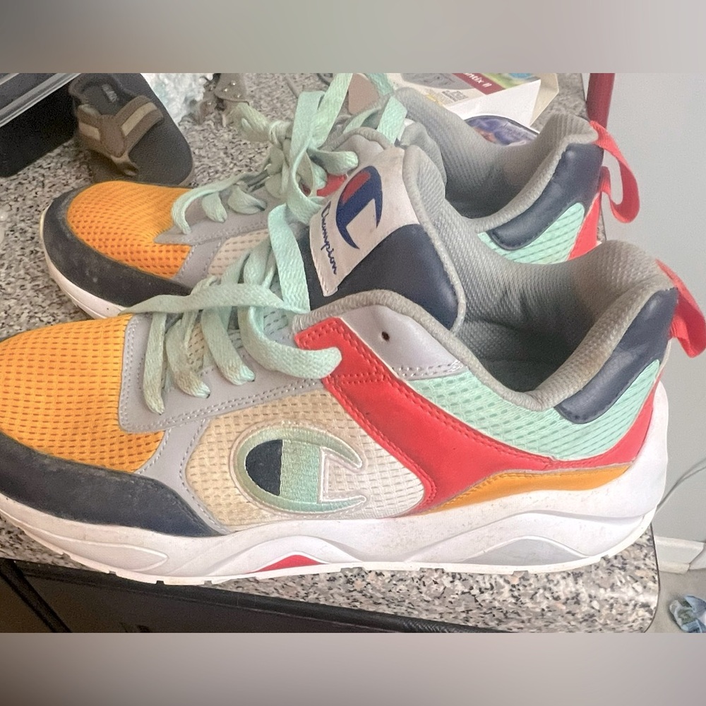 Men’s Champion Sneakers. So colorful. Great condition!